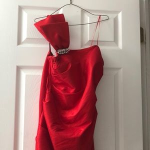 Long red formal dress